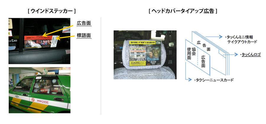 東京乗用旅客自動車協会のタイアップ広告